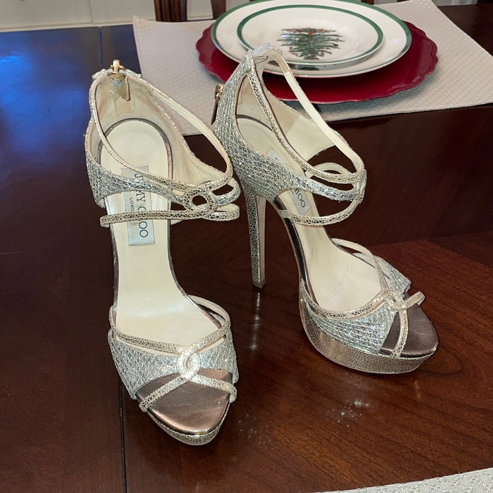 Jimmy Choo Silver Heels